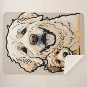 "Snouts and Snuggles" Sherpa Deken (Voorkant (horizontaal))