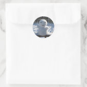 Snow Alien Ronde Sticker (Tas)