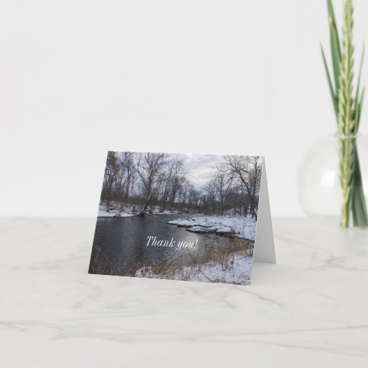 Snow Along James River - Hartelijk dank Bedankkaart (Voorkant)