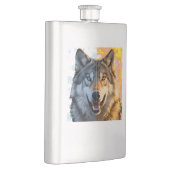 "Snow and Fire" Duality Wolf Split Portrait Flacon (Rechts)