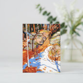 Snow and Rocks, schilderij van Tom Thomson Feestdagenkaart (Staand voorkant)