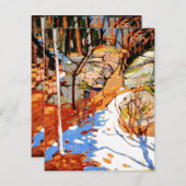Snow and Rocks, schilderij van Tom Thomson Feestdagenkaart (Voorkant / Achterkant)