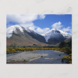 Snow and Spring Wasdale Head Cumbria England Briefkaart