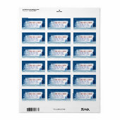 Snow and Trees Christmas Card Address Labels (Full Sheet)