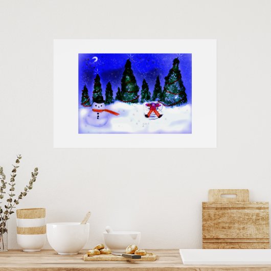 Snow Angel-afdruk Poster (Keuken)