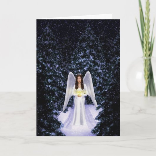 Snow Angel Christmas Kaart (Voorkant)