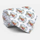 Snow Angel Dog Cute Kerstfeestdag Funny Stropdas (Opgerold)