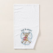 Snow Angel Dog Fun Cute Kerstfeestdag Funny Bad Handdoek (Handdoek)