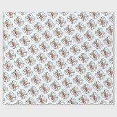 Snow Angel Dog Fun Cute Kerstfeestdag Funny Cadeaupapier (Vlak)