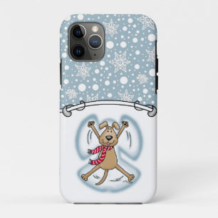 Snow Angel Dog Fun Cute Kerstfeestdag Funny Case-Mate iPhone Case