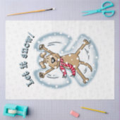 Snow Angel Dog Fun Cute Kerstfeestdag Funny Tissuepapier (Craft)