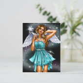 Snow Angel Fairy Briefkaart (Staand voorkant)
