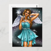 Snow Angel Fairy Briefkaart (Voorkant / Achterkant)