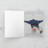 Snow Angel Holiday Card Feestdagen Kaart (Binnen)