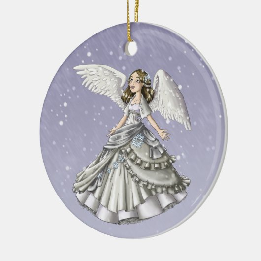 Snow Angel Keramisch Ornament (Links)
