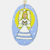 Snow Angel-keramisch Ornament (Links)