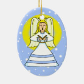 Snow Angel-keramisch Ornament (Achterkant)