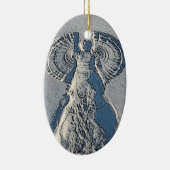 Snow Angel-kerstversiering Keramisch Ornament (Rechts)