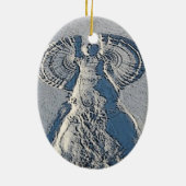Snow Angel-kerstversiering Keramisch Ornament (Achterkant)