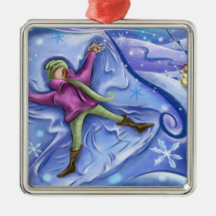 Snow Angel-kerstversiering Metalen Ornament
