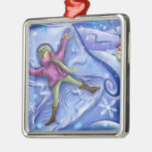 Snow Angel-kerstversiering Metalen Ornament (Links)