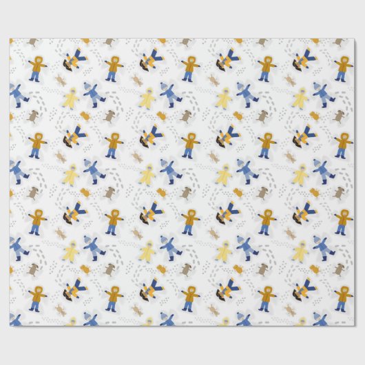 Snow Angel Kinder Cadeaupapier (Vlak)