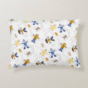 Snow Angel Kinderen met huisdieren Accent Pillow Accent Kussen