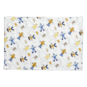 Snow Angel Kinderen met huisdieren Pillow-Hoesje Kussensloop (Achterkant)