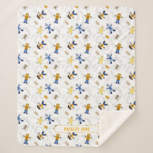 Snow Angel Kinderen met huisdieren Sherpa Deken