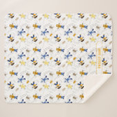 Snow Angel Kinderen met huisdieren Sherpa Deken (Voorkant (horizontaal))