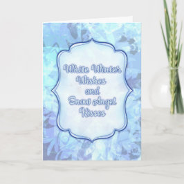 Snow Angel Kisses – Whimsical Winter Greeting Card Kaart
