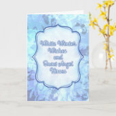 Snow Angel Kisses – Whimsical Winter Greeting Card Kaart (Gele Bloem)