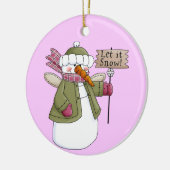 Snow Angel Laat het sneeuwen Ornament (Links)