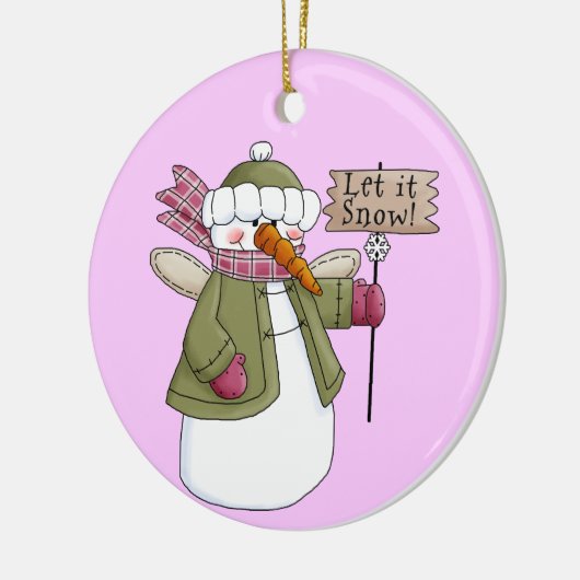 Snow Angel Laat het sneeuwen Ornament (Links)