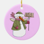 Snow Angel Laat het sneeuwen Ornament (Achterkant)