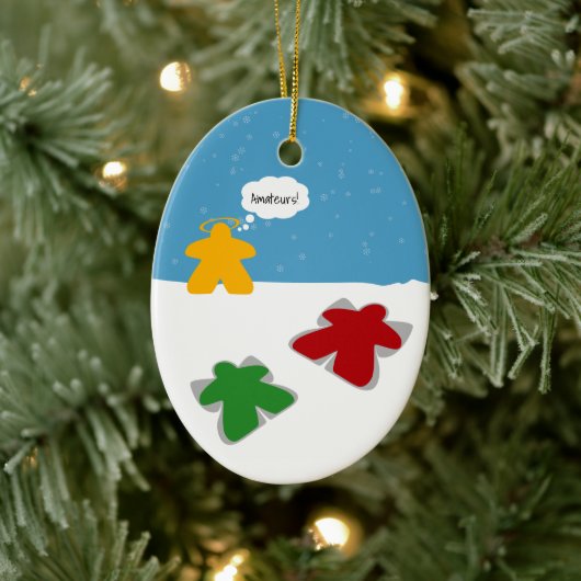Snow Angel Meeples Ornament (Boom)