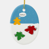 Snow Angel Meeples Ornament (Voorkant)