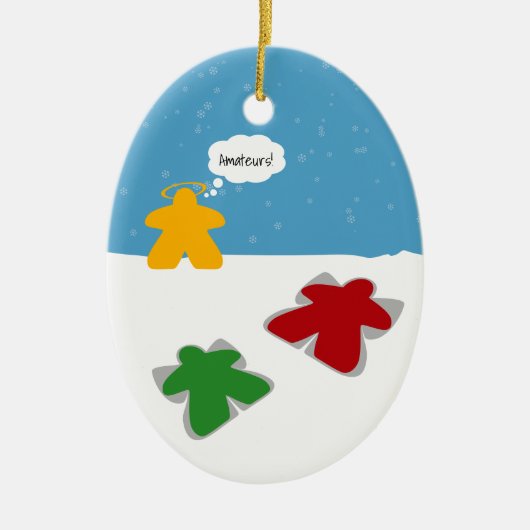 Snow Angel Meeples Ornament (Voorkant)
