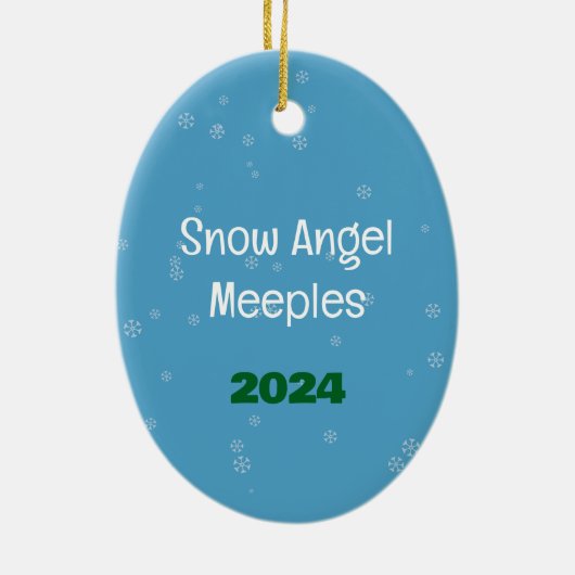 Snow Angel Meeples Ornament (Achterkant)