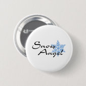 Snow Angel Ronde Button 5,7 Cm (Voorkant /achterkant)