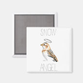 Snow Angel (Snow Bunting) Magneet (Voorkant / Achterkant)