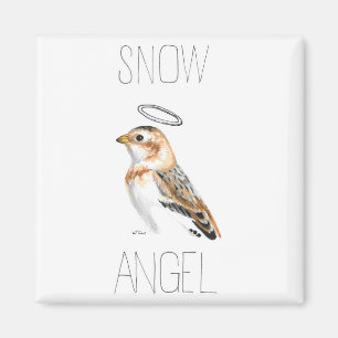 Snow Angel (Snow Bunting) Magneet