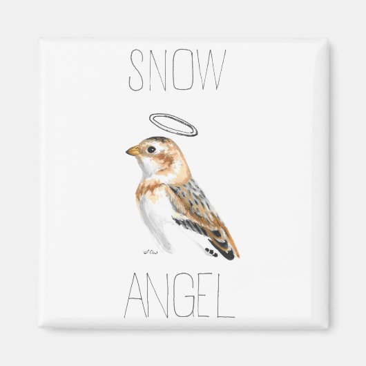 Snow Angel (Snow Bunting) Magneet (Voorkant)
