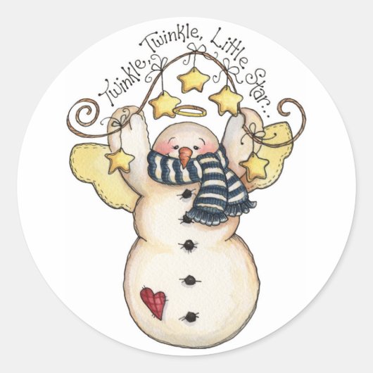 Snow Angel Twinkle Twinkle Little Star Sticker (Voorkant)