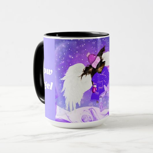 Snow Angel Weenie Dog Mok (Voorkant links)