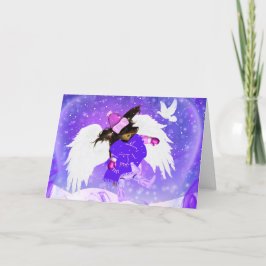 Snow Angel Weenie Dog Wenskaart Kaart