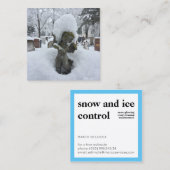 Snow Angel Winter Services Vierkante Visitekaartje (Voorkant / Achterkant)