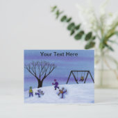 Snow Angels Briefkaart (Staand voorkant)