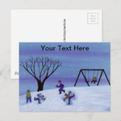 Snow Angels Briefkaart (Voorkant / Achterkant)