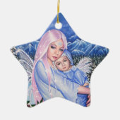 Snow Angels Keramisch Ornament (Voorkant)